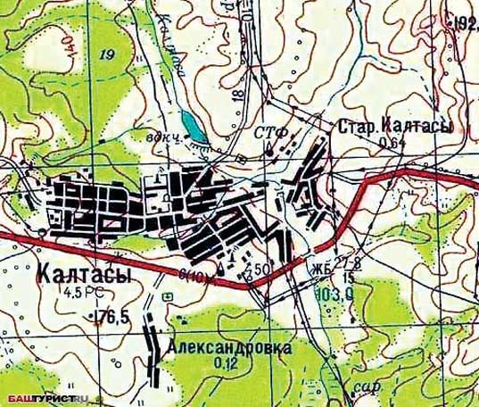 Карта Калтасы. Карта Калтасинского района Республики Башкортостан 
